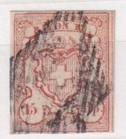 SUISSE 1852 RAYON III     15 Rp  PETITS CHIFFRES - 1843-1852 Kantonalmarken Und Bundesmarken