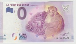 Billet Touristique 0 Euro Souvenir France 46 La Foret Des Singes - Rocamadour 2018-2 N°UEFM000678 - Privatentwürfe