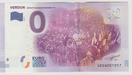 Billet Touristique 0 Euro Souvenir France 55 Verdun - Départ Du Soldat Inconnue N6 2016-1 N°UEEW001057 - Privatentwürfe