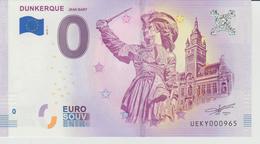 Billet Touristique 0 Euro Souvenir France 59 Dunkerque - Jean Bart 2018-1 N°UEKY000965 - Privatentwürfe