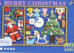 Télécarte Japon NOËL (2116) MERRY CHRISTMAS * Phonecard * Telefonkarte WEIHNACHTEN JAPAN * KERST NAVIDAD * NATALE - Noel