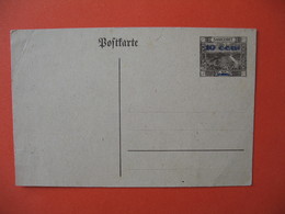 Entier Postal Sarre Saargebiet  De 30c Barré Avec Surcharge De 10 Cent - Postal Stationery