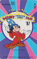 Télécarte NEUVE Japon / 110-29519 - DISNEY CHARACTER GOODS FAIR 87 - MICKEY MOUSE  - Japan MINT Phonecard - Disney