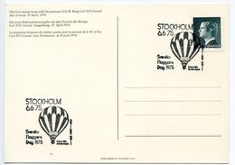 Sweden 1975 King Carl XVI Postcard - Svenka Flaggans Dag - Otros & Sin Clasificación