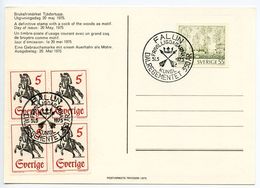 Sweden 1975 Bird Post Office Postcard, Falun - Frivilligdagarna - Sonstige & Ohne Zuordnung