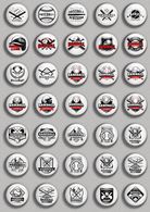 Baseball Fan ART BADGE BUTTON PIN SET 2 (1inch/25mm Diameter) 35 DIFF - Baseball