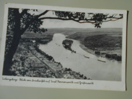 ALLEMAGNE RHENANIE-DU-NORD-WESTPHALIE LIELBENGEBINGE BLICK VOM DRACHENFELS AUF INSEL NONNENWERTH UND GRAFENWERTH - Drachenfels