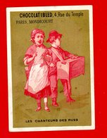 Chocolat Ibled, Jolie Chromo Lith. Baster & Vieillemard Cat. Sorisi BV21-08 Les Chanteurs Des Rues, Orgue De Barbarie - Ibled