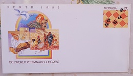 AUSTRALIE Veterinaire, Veterinary, Veterinario, Tierärztlich ENTIER POSTAL XXII WORLD VETERINARY CONGRESS 1983 - Medicina