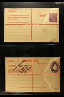 1911-1930 POSTAL STATIONERY FINE UNUSED COLLECTION, All Different, Inc Envelopes 1d  Window Envelope Privately Printed,  - Andere & Zonder Classificatie