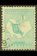 1915-27 1s Blue-green Kangaroo WATERMARK INVERTED, SG 40aw, Fine Used. For More Images, Please Visit Http://www.sandafay - Other & Unclassified