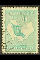 1915-27 1s Blue-green Kangaroo WATERMARK INVERTED, SG 40aw, Fine Used. For More Images, Please Visit Http://www.sandafay - Sonstige & Ohne Zuordnung