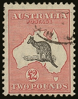 1931 £2 Black And Rose Kangaroo, Wmk Mult Crown C Of A, SG 138, Fine Used. For More Images, Please Visit Http://www.sand - Other & Unclassified