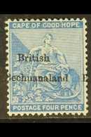 1885-7 4d Dull Blue, Wmk Crown CC, "British Bechuanaland" Ovpt Shifted Left, "B" Appears At Right Of Stamp, SG 3, Mint F - Other & Unclassified