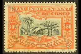 CONGO 1898 3f.50 Black And Vermilion, COB 27, Fine Cds Used. For More Images, Please Visit Http://www.sandafayre.com/ite - Other & Unclassified