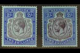 1924-32 2s, The Two Shades, SG 88/88g, Fine Mint. (2) For More Images, Please Visit Http://www.sandafayre.com/itemdetail - Bermudes