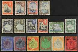 1938-53 Pictorial & Portrait Definitive "Basic" Set, SG 110/21d, Fine Used (16 Stamps) For More Images, Please Visit Htt - Bermuda