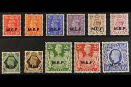 MIDDLE EAST FORCES  1943-47 M.E.F Overprinted GB Set, SG M11/21, Never Hinged Mint (11 Stamps) For More Images, Please V - Italian Eastern Africa