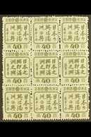 MANCHUKUO 1944 40f Bronze-green, Friendship With Japan, FRAME With ROUNDED CORNERS VARIETY, SG 156b, Hinged On One Stamp - Other & Unclassified