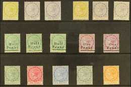 1877-90 MINT SELECTION Includes 1877-79 (wmk CC) ½d And 1d (2), 1883-86 (wmk CA) ½d And 1d (2), 1886 ½d On 6d (3) And 1d - Dominique (...-1978)