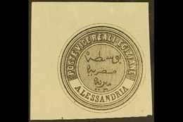 INTERPOSTAL SEAL PROOF. Type IV (1868) Alessandria Circular Seal Impression In Black On A Large Square White Wove Paper  - Other & Unclassified