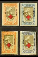 1923 "Aita Hadalist." Charity Overprints Complete Perf & Imperf Sets (Michel 46/47 A+B, SG 49A/50A & 49B/50B), Fine Mint - Estland