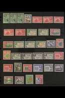 1938-55 KGVI Definitives Complete Set, SG 249/66b, Including ALL SG Listed Perfs And Shades, Very Fine Mint. (34 Stamps) - Fiji (...-1970)