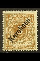 CAROLINE ISLANDS 1899 3pf Grey-brown Overprint Type I (Michel 1 I, SG 1), Fine Mint, Very Fresh. For More Images, Please - Other & Unclassified