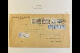 1933-67 COVERS GROUP Includes 1933 Printed "Natural History Museum" Cover To Ireland Bearing 1931 5a Falls, And 20a Fall - Andere & Zonder Classificatie