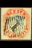 1854-55 4a Pale Blue And Pale Red, 4th Printing, SG 24, Fine With Four Good Margins And Meat Full "1" In Diamond Of Bars - Andere & Zonder Classificatie