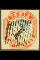 1854-55 4a Pale Blue And Pale Red, 4th Printing, SG 24, Fine With Four Good Margins And Meat Full "1" In Diamond Of Bars - Sonstige & Ohne Zuordnung