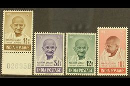 1948 Gandhi Complete Set, SG 305/08, Very Fine Mint, Very Fresh. (4 Stamps) For More Images, Please Visit Http://www.san - Other & Unclassified