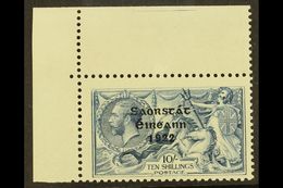 1922-23 10s Dull Grey-blue Seahorses With "Saorstat" Overprint (SG 66) With MAJOR RE-ENTRY (position R. 1/1) Variety, Hi - Other & Unclassified