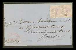 1878 (Aug) Envelope Large Part Front & Back To London, Bearing 6d Pair Tied A60 Cancels, Ocho Rios Cds Alongside And On  - Jamaïque (...-1961)