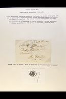 1812-1858 PREPAID INLAND MAIL. An Interesting Collection Of Stampless ENTIRE LETTERS Nicely Written Up On Leaves, Inc 18 - Sonstige & Ohne Zuordnung