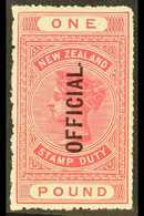 OFFICIAL 1913-25 £1 Rose-carmine "OFFICIAL." Overprint On Postal Fiscal Stamp, SG O84, Fine Mint, Very Fresh. For More I - Sonstige & Ohne Zuordnung