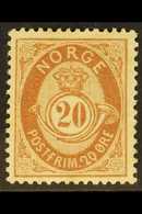 1882 20ore Brown, Posthorn, Johnsen Printing, SG 76, Mint. Couple Light Tone Spots On Gum Otherwise Very Fine. For More  - Andere & Zonder Classificatie