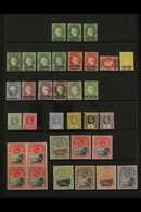 1884-1911 MINT COLLECTION On A Stock Page With 1884 Complete Set Incl. Extra Types / Shades Of ½d, 1d Reversed Wmk, 1903 - Sint-Helena