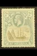 1922-37 2d Grey And Slate With CLEFT ROCK Variety, SG 100c, Fine Mint. For More Images, Please Visit Http://www.sandafay - Sint-Helena