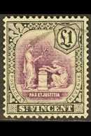 1921-32 £1 Mauve & Black, SG 141, Very Fine Used For More Images, Please Visit Http://www.sandafayre.com/itemdetails.asp - St.Vincent (...-1979)