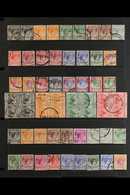 1937-1949 COMPLETE USED COLLECTION With Some Shades, Pairs & Blocks Of 4 Presented On Stock Pages, Includes 1948-52 KGVI - Singapour (...-1959)