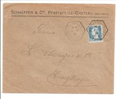 Pasteur 75c Yv177 SEUL. Papier D'Affaire>Suisse.AG Rurale HEXACONAL Pfastatt Le Chateau TB LUXE - 1921-1960: Periodo Moderno