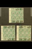 BOOKLET PANES 1933-48 ½d Grey & Green, Panes Of 6 With Adverts On Margins, Three Different, SG 54c, Very Fine Mint, Hing - Zonder Classificatie