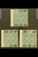 BOOKLET PANES 1933-48 ½d Grey & Green, Panes Of 6 With Adverts On Margins, Three Different, SG 54c, Very Fine Mint, Hing - Unclassified