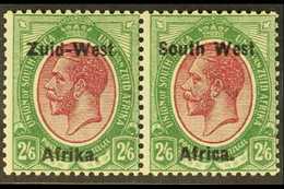 1923 2s6d Purple & Green, SG 9, Very Fine Mint (1 Pair) For More Images, Please Visit Http://www.sandafayre.com/itemdeta - Zuidwest-Afrika (1923-1990)