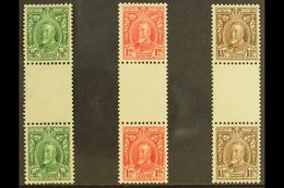 1931-37 VERTICAL GUTTER PAIRS ½d Green Perf 11½, SG 15a, 1d Scarlet Perf 12, SG 16, Plus The Good 1½d Chocolate Perf 12, - Southern Rhodesia (...-1964)