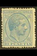 1878 10p Pale Blue Alphonso XII, SG 262a Or Michel 175, Very Fine Unused Without Gum. For More Images, Please Visit Http - Andere & Zonder Classificatie