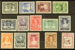1926 Red Cross Complete Postage Set & Express Stamp All With "MUESTRA" (Specimen) Overprints, Edifil 325M/38M (as SG 394 - Other & Unclassified