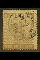 1855-58 6s Grey-brown Thin Paper (SG 3b, Facit 3c, Michel 3b), Used, Centered To Lower Left, Some Shortish Perfs As Usua - Other & Unclassified