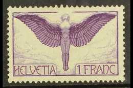 1924 1Fr Dark Violet Icarus, Ordinary Paper, Mi 191x, Never Hinged Mint For More Images, Please Visit Http://www.sandafa - Autres & Non Classés
